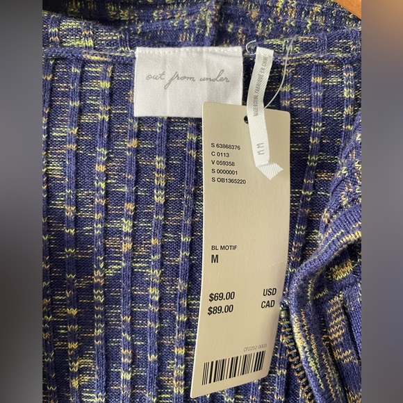 Urban Outfitters Cropped Hoodie Sweater Women’s M Striped Primrose Full Zip Up - Picture 2 of 16